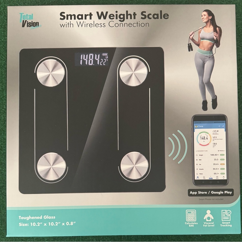 Smart Weight Scale - Compatible with iPhone & Android BMI Visceral Tracking New